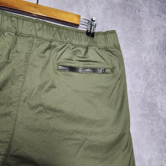 Tommy Hilfiger Pants Mens 36x32 Green Wide Fit Chino Stretch Belted Casual - Picture 9 of 16